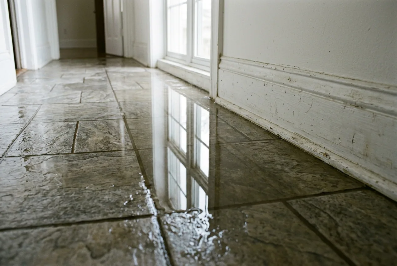 Emergency plumbing work in a Las Vegas home, illustrative image